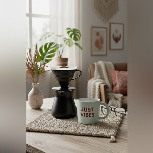 Brand New "Just Vibes" Stoneware Mug by Room Essentials